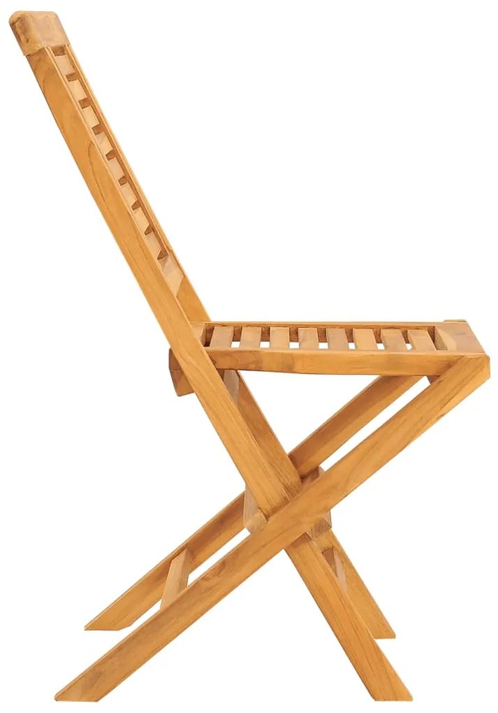 vidaXL Καρέκλες Κήπου Πτυσσόμενες 2 τεμ. 47x63x90 εκ. Μασίφ Ξύλο Teak