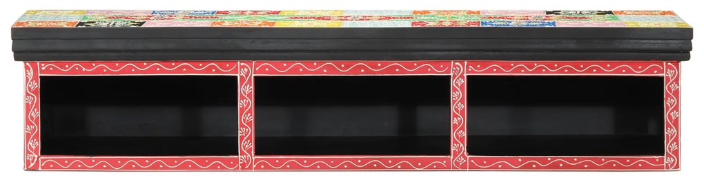 vidaXL Τηλεοπτική Κονσόλα Τοίχου Πολύχρωμη 100x30x22cm Κατασκευασμένη από Ξύλο