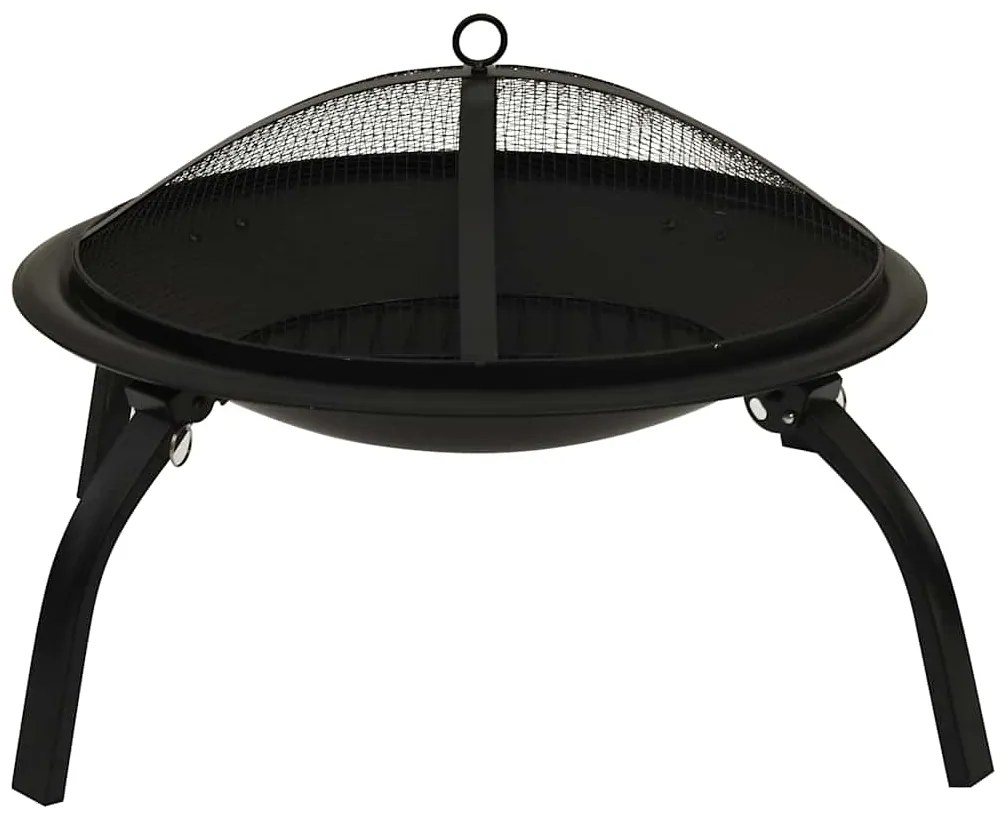vidaXL Τζάκι Εξωτ. Χώρου/Ψησταριά 56 x 56 x 49 εκ. Ατσάλι & Σκαλιστήρι