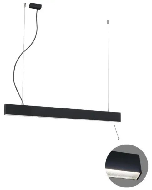 Γραμμικό Κρεμαστό L1140 3000K Μαύρο Microprismatic Dim. Ciba 3916-00114-3-B-M-D4 Viokef 3916-00114-3-B-M-D4 Μαύρο