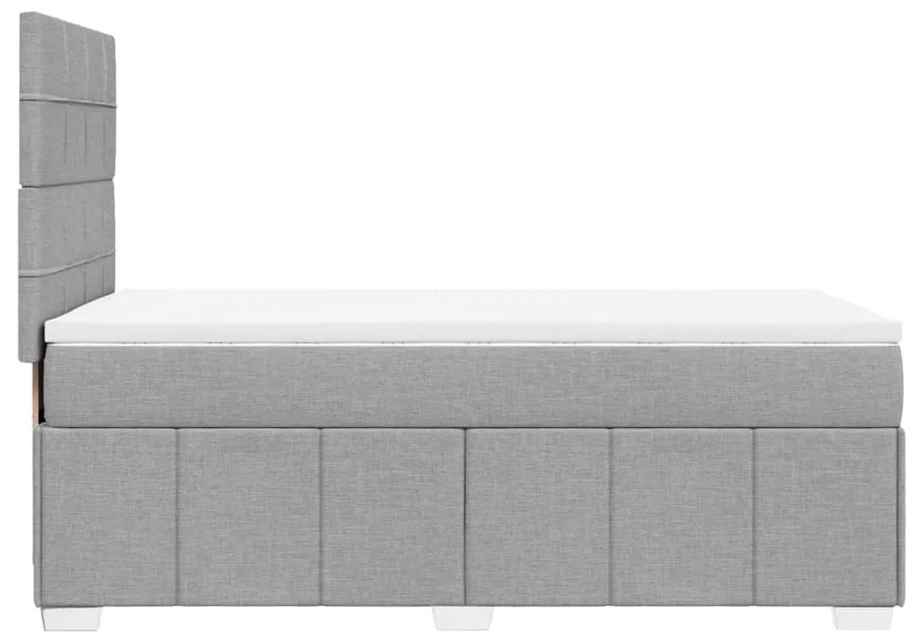 ΚΡΕΒΑΤΙ BOXSPRING ΜΕ ΣΤΡΩΜΑ ΑΝΟΙΧΤΟ ΓΚΡΙ 90X200 ΕΚ. ΥΦΑΣΜΑΤΙΝΟ 3293851