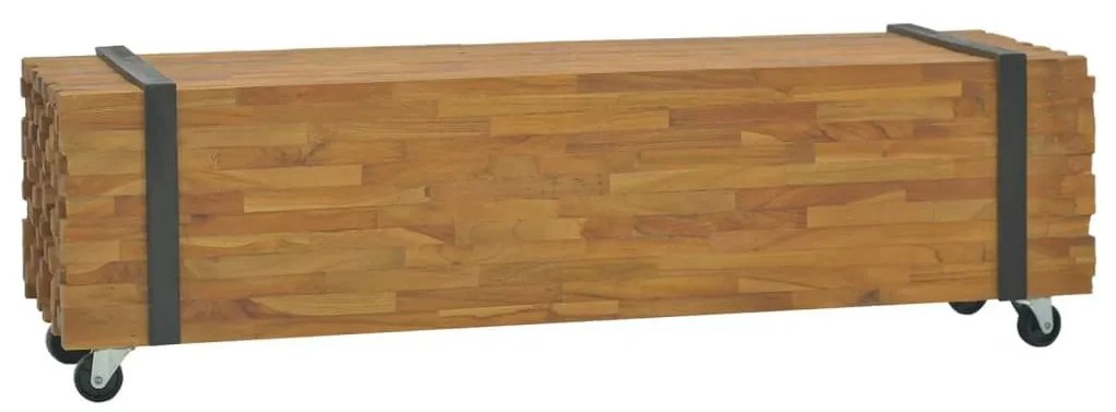 Έπιπλο Τηλεόρασης 110 x 30 x 32,5 εκ. από Μασίφ Ξύλο Teak - Καφέ