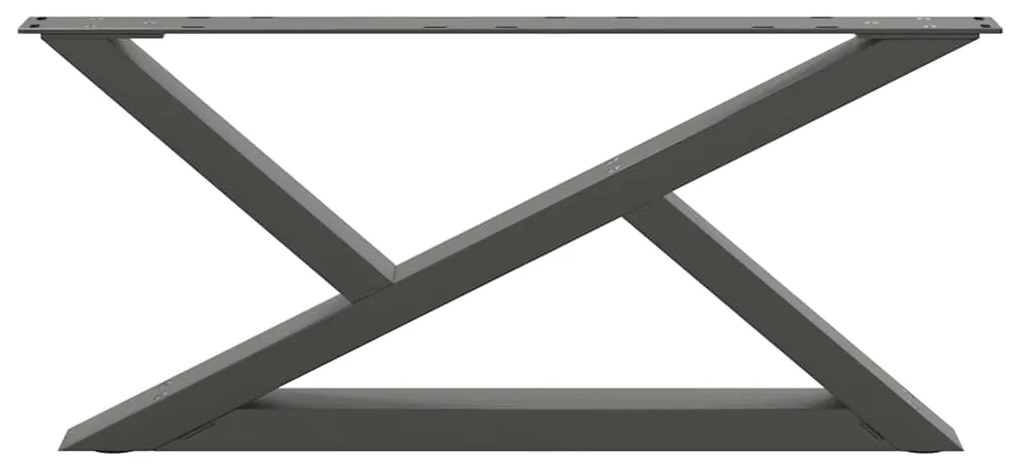 vidaXL Πόδια Τραπεζιού Σαλονιού 2 τεμ. Ανθρακί 70x(30-31,3) εκ. Ατσάλι