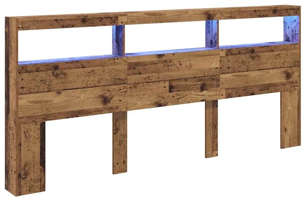 vidaXL Κεφαλάρι Παλιό Ξύλο 220 x 17 x 102 cm Επεξεργασμένο ξύλο