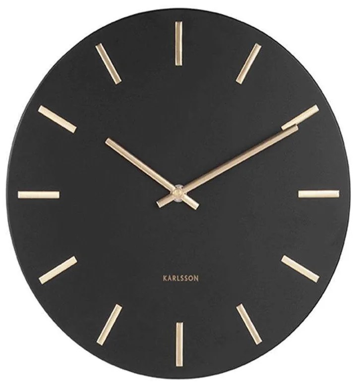 Ρολόι Τοίχου Charm Small KA5821BK D.30cm Black Karlsson Metal