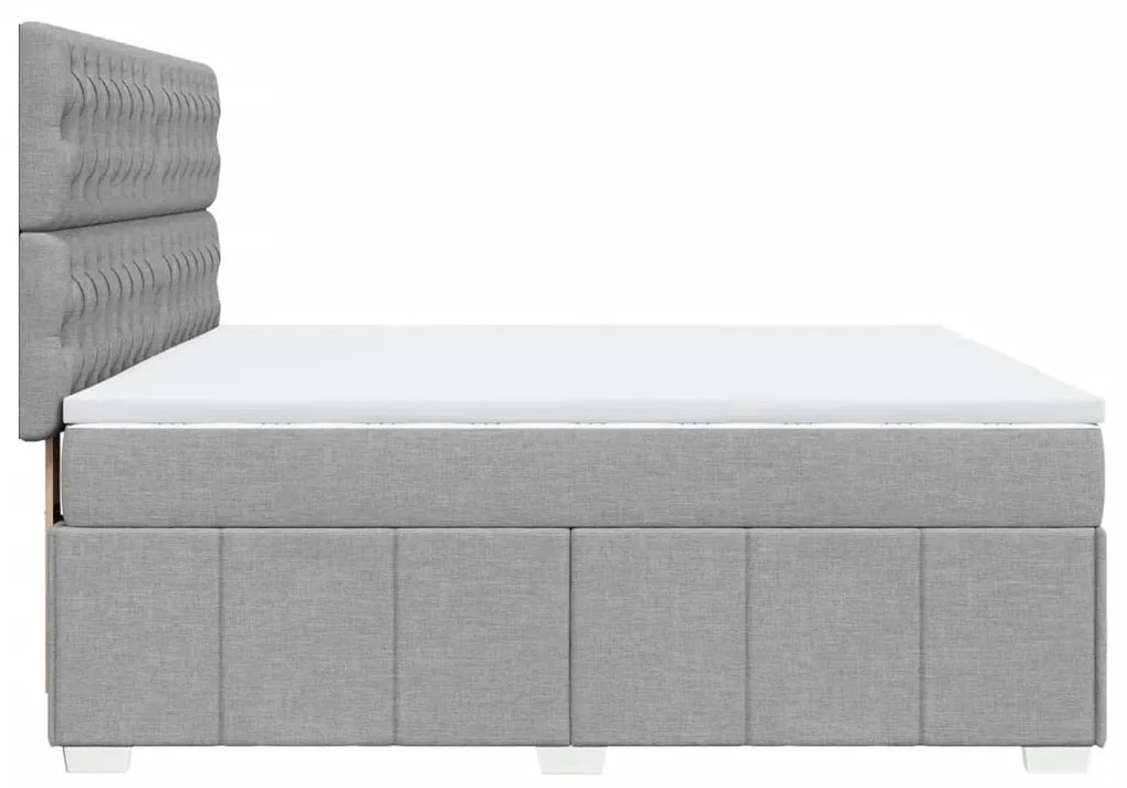 ΚΡΕΒΑΤΙ BOXSPRING ΜΕ ΣΤΡΩΜΑ ΑΝΟΙΧΤΟ ΓΚΡΙ 180X200 ΕΚ. ΥΦΑΣΜΑΤΙΝΟ 3294054