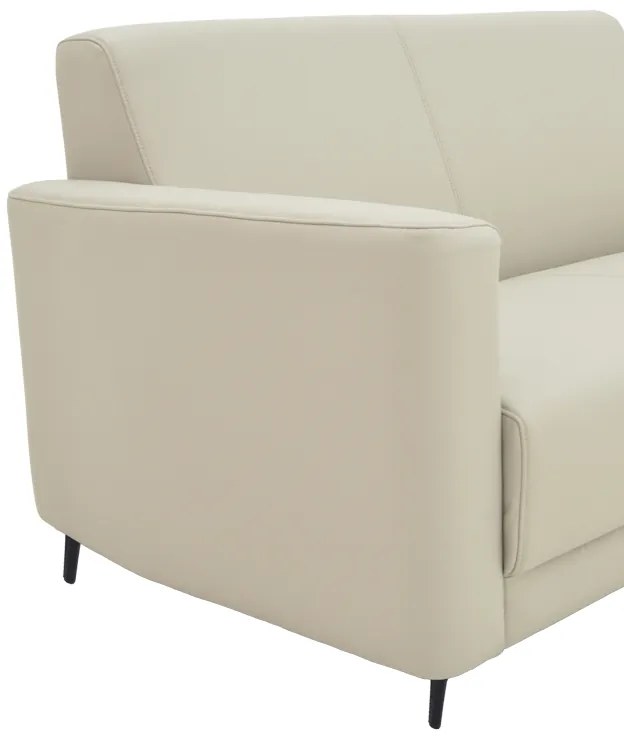 Καναπές τριθέσιος Sidica pakoworld PU σε μπεζ απόχρωση 185x82x81εκ