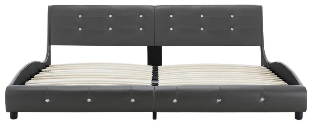 vidaXL Πλαίσιο Κρεβατιού Γκρι 180 x 200 εκ. από Συνθετικό Δέρμα