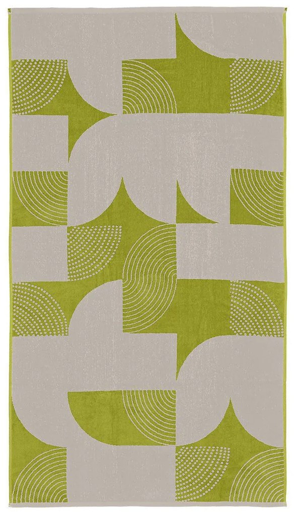 LINO ΠΕΤΣΕΤΑ ΘΑΛΑΣΣΗΣ GEOMETRICO LGREY-GREEN 86X160