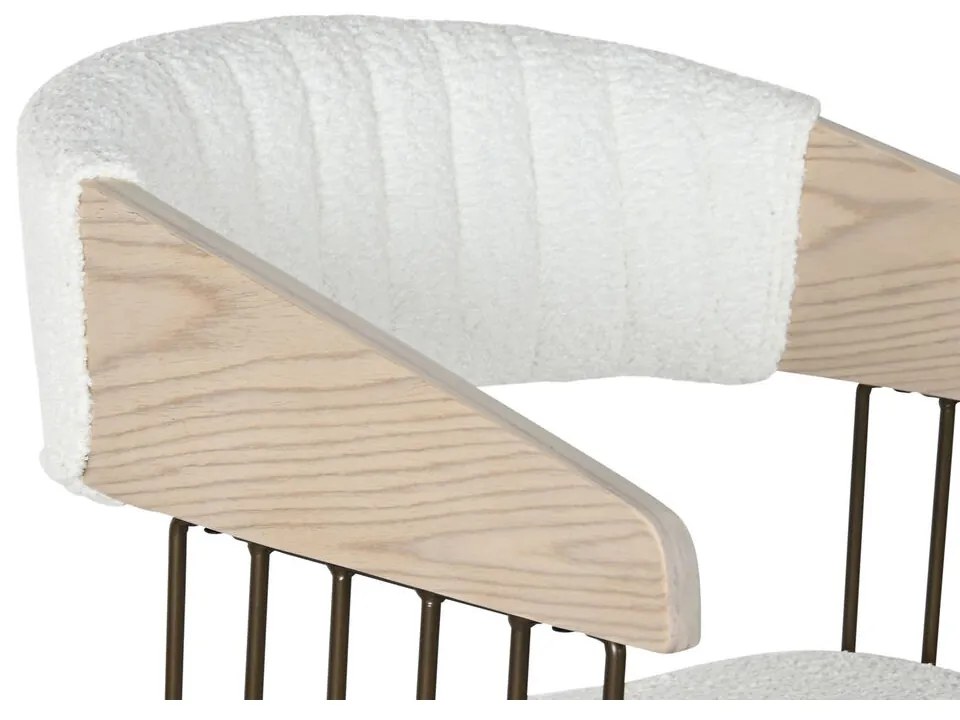 Καρέκλα Τραπεζαρίας Home ESPRIT Λευκό πολυεστέρας Ξύλο 51 x 55 x 76,5 cm