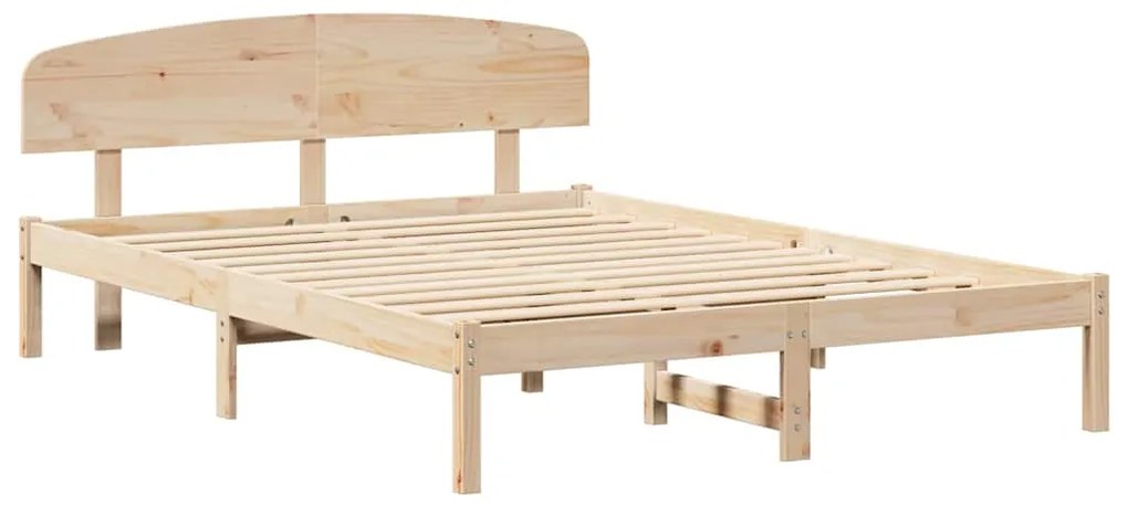 vidaXL Σκελετός Κρεβατιού Καφέ 160 x 200 cm Μασίφ ξύλο πεύκου