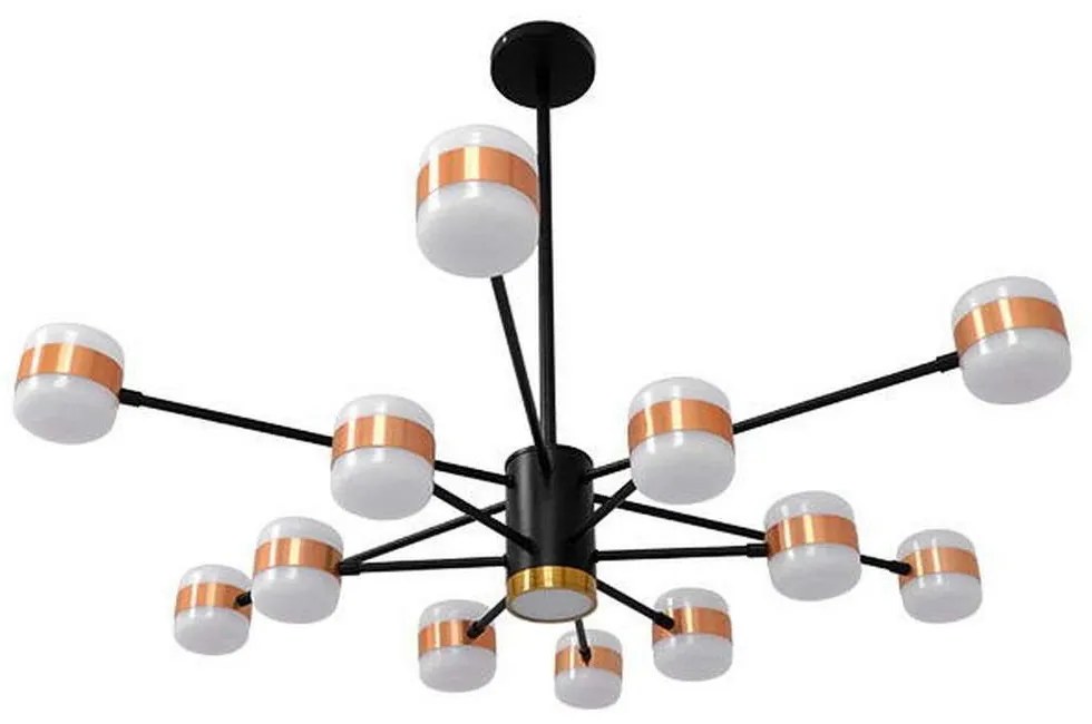 Φωτιστικό Οροφής Ornate 12 01553 Led 104W Φ63x36-45cm Black-Bronze GloboStar