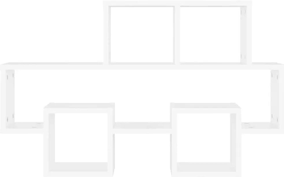 vidaXL Ράφι Τοίχου σε Σχήμα Αυτοκινήτου Λευκό 82x15x51 εκ. Επεξ. Ξύλο