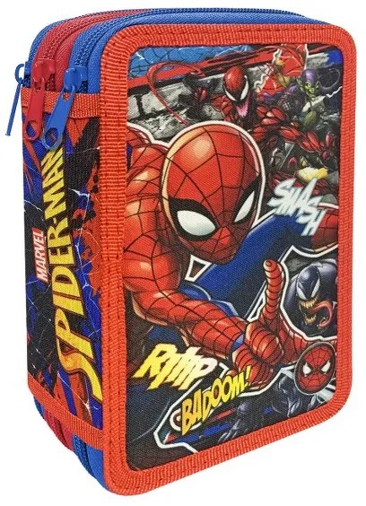 Κασετίνα Τριπλή Γεμάτη Spiderman 12,5x7x19,5εκ. Disney 50-2795