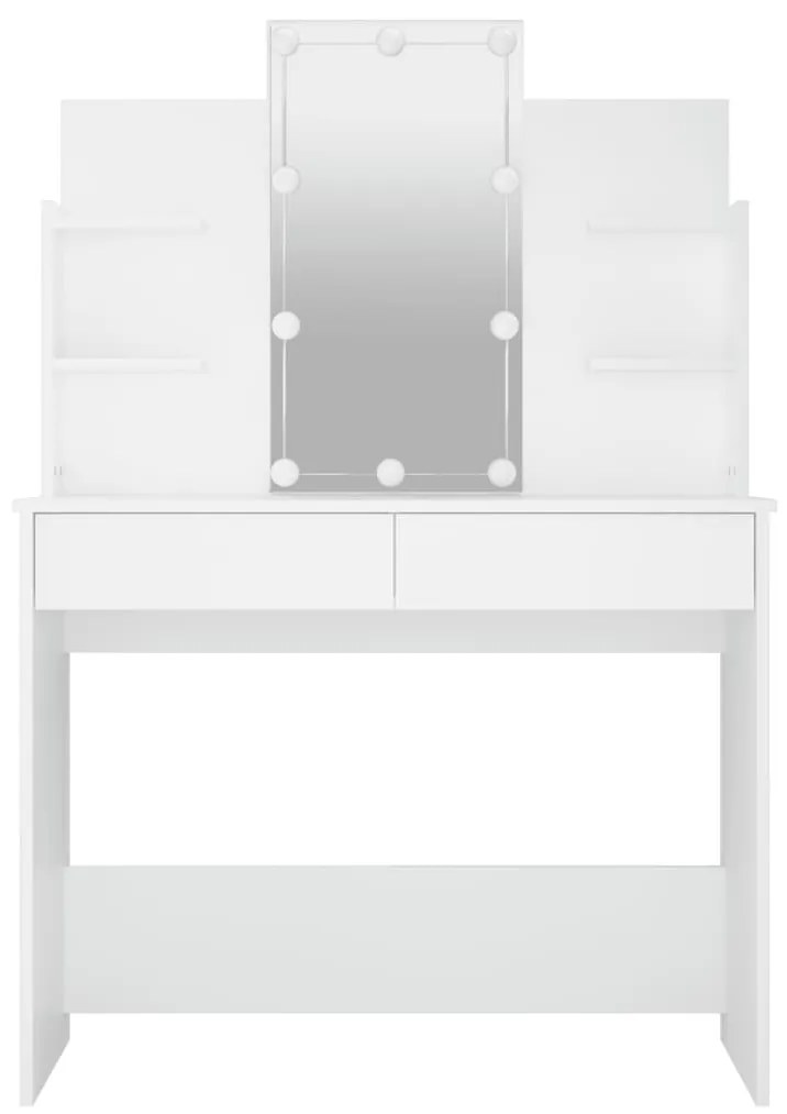 vidaXL Μπουντουάρ με LED Λευκό 96 x 40 x 142 εκ.
