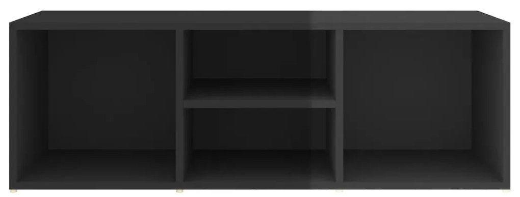 vidaXL Παπουτσοθήκη Γυαλιστερή Μαύρη 105 x 35 x 35 εκ. από Μοριοσανίδα