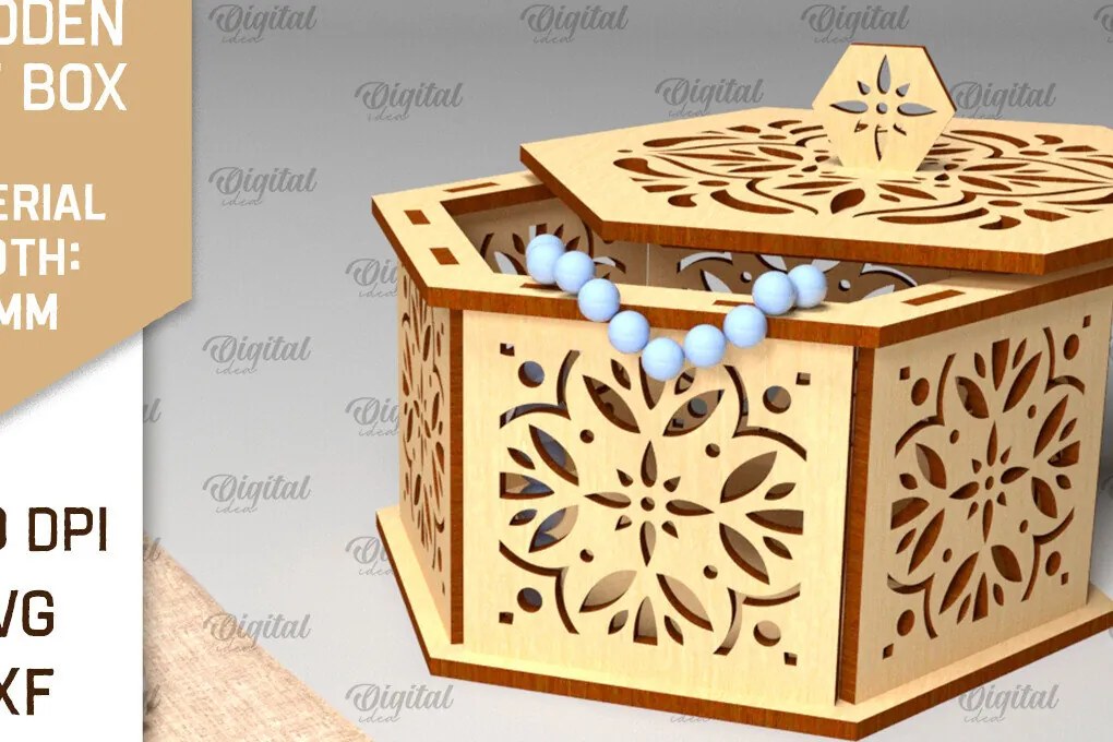 Σετ των 2 Intra απο ξύλο plywood  Χρώμα wenge 3mm-4mm πάχος - Διακοσμητικό Ξύλινο Κουτί Δώρου Κοπή Laser Δίασταση 15x15 cm INTRAFABR-114206312