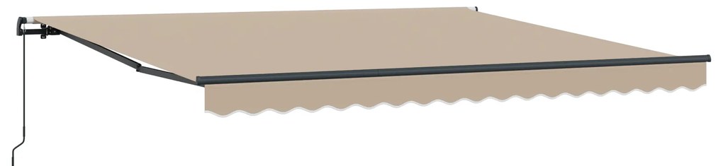 vidaXL Χειροκίνητη Ανασυρόμενη Τέντα Μπεζ 400x300 cm