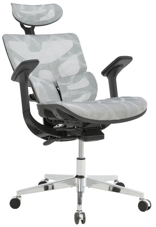 Καρέκλα γραφείου διευθυντή Karlo λευκό-μαύρο mesh ύφασμα 72x70x112εκ