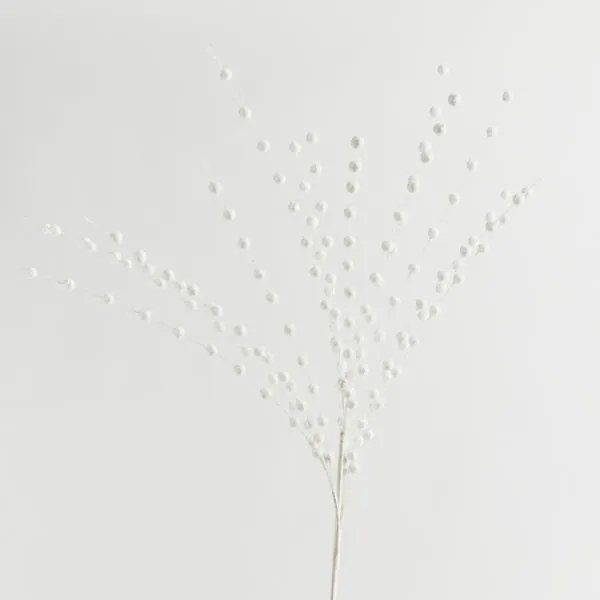 Eurolamp Κλαδί Με Glitter Πέρλες Υ78cm Λευκό 600-45995
