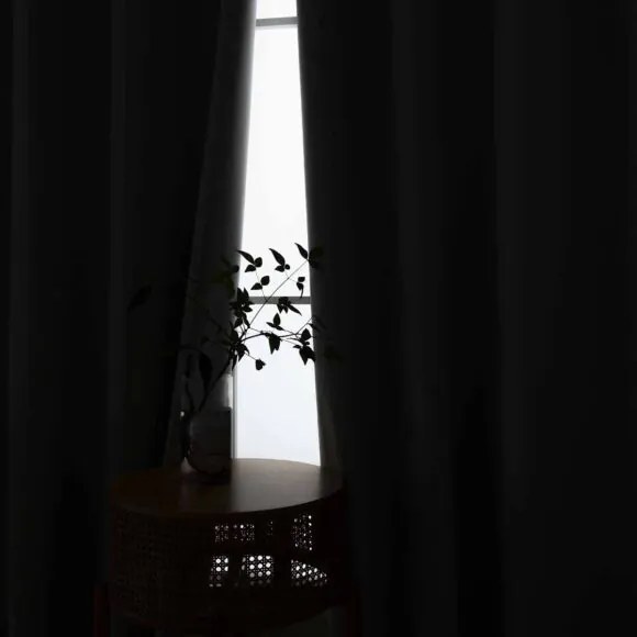Beauty Home Κουρτίνα Full Blackout σκίασης με 8 κρίκους Total Art 8446 140x270 Εκρού