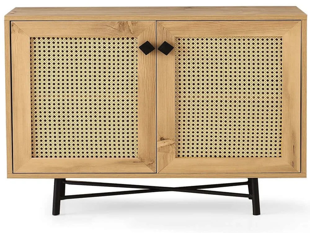 Μπουφές Tarsus 854KLN3910 100x40x77cm Oak Μοριοσανίδα, Μέταλλο
