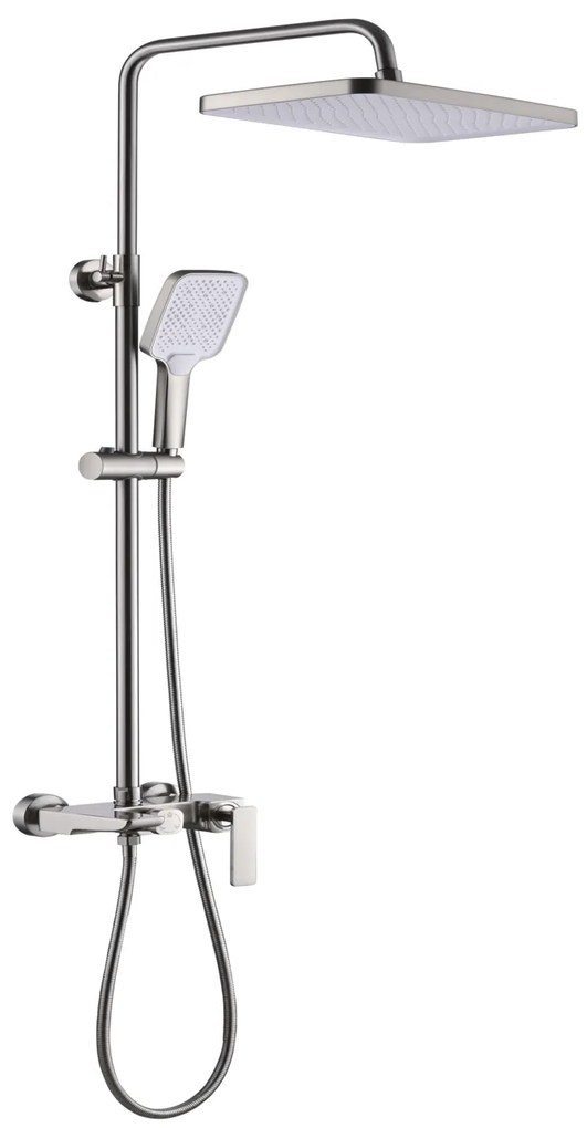 Sparke FOLICE-07 Στήλη Ντουζ 3 Εξόδων Brushed Nickel