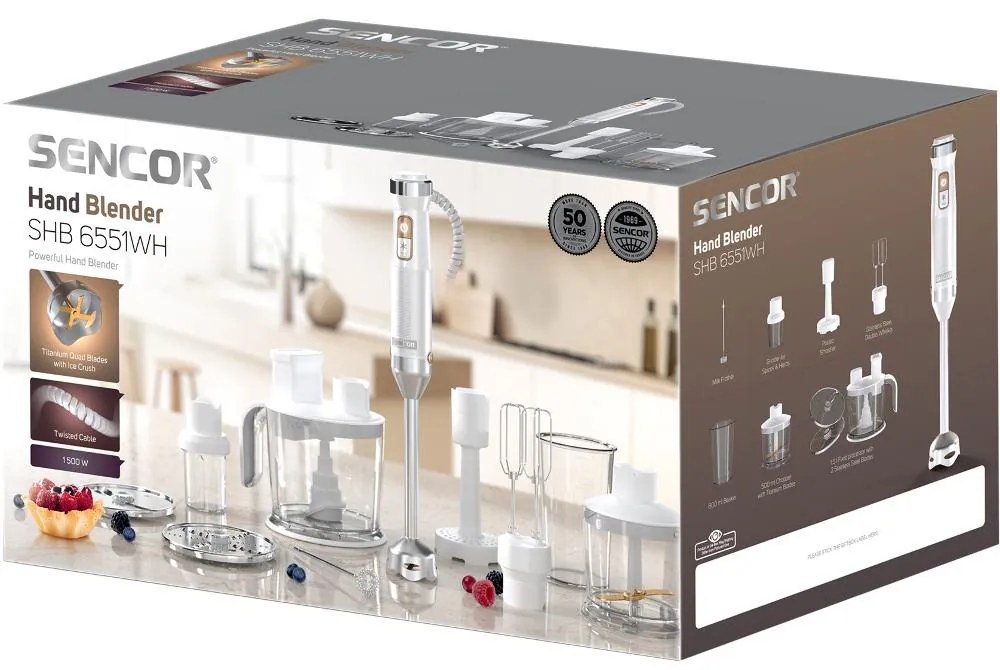 Ραβδομπλέντερ Turbo Sencor 200W SHB 6551WH Λευκό