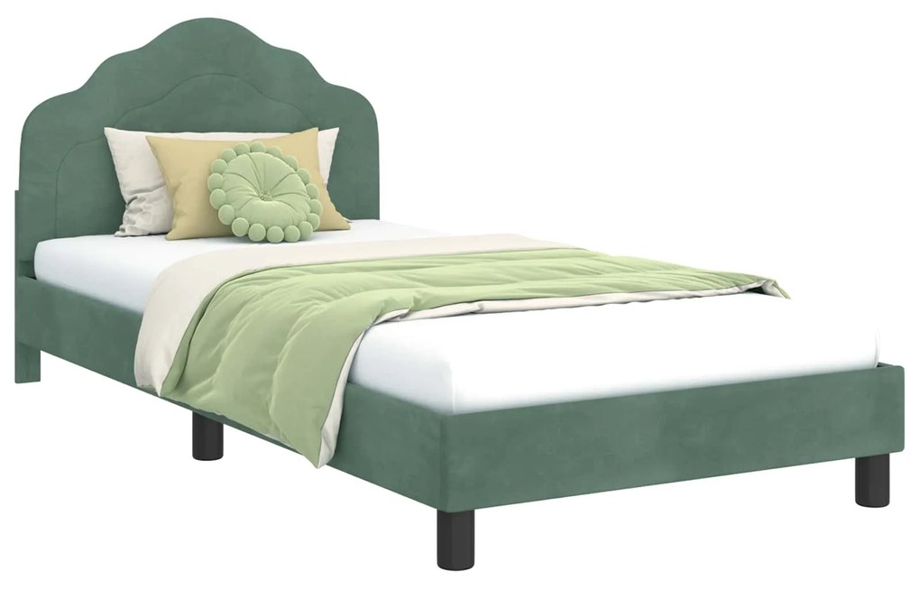 vidaXL Κρεβάτι Παιδικής Κρεβατοκάμαρας με Κεφαλάκι Θαλασσί 80 x 200 cm