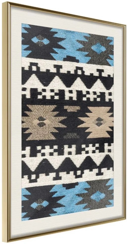 Αφίσα - Tribal Patterns - 30x45 - Χρυσό - Με πασπαρτού