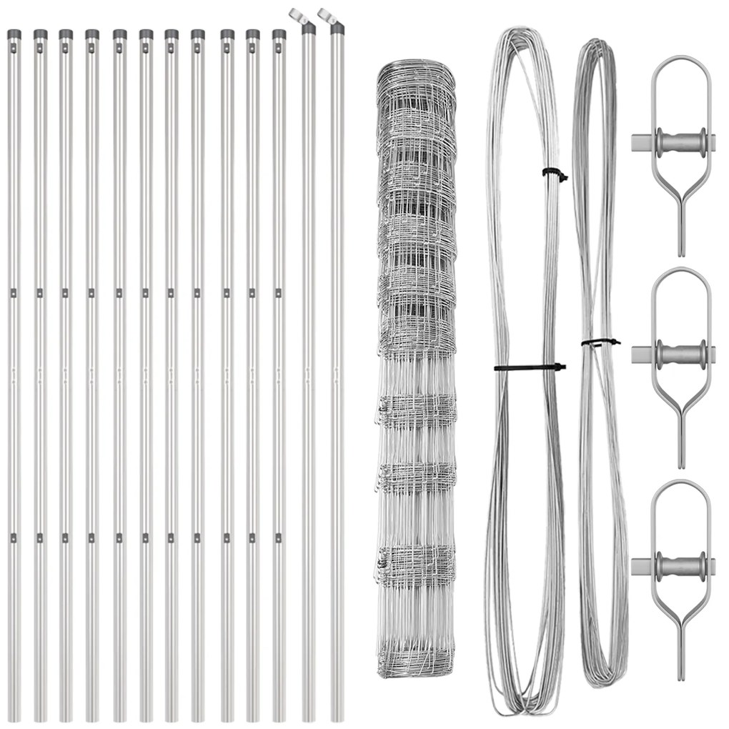 vidaXL Field Fence 1.2x25 μ Γαλβανισμένος χάλυβας