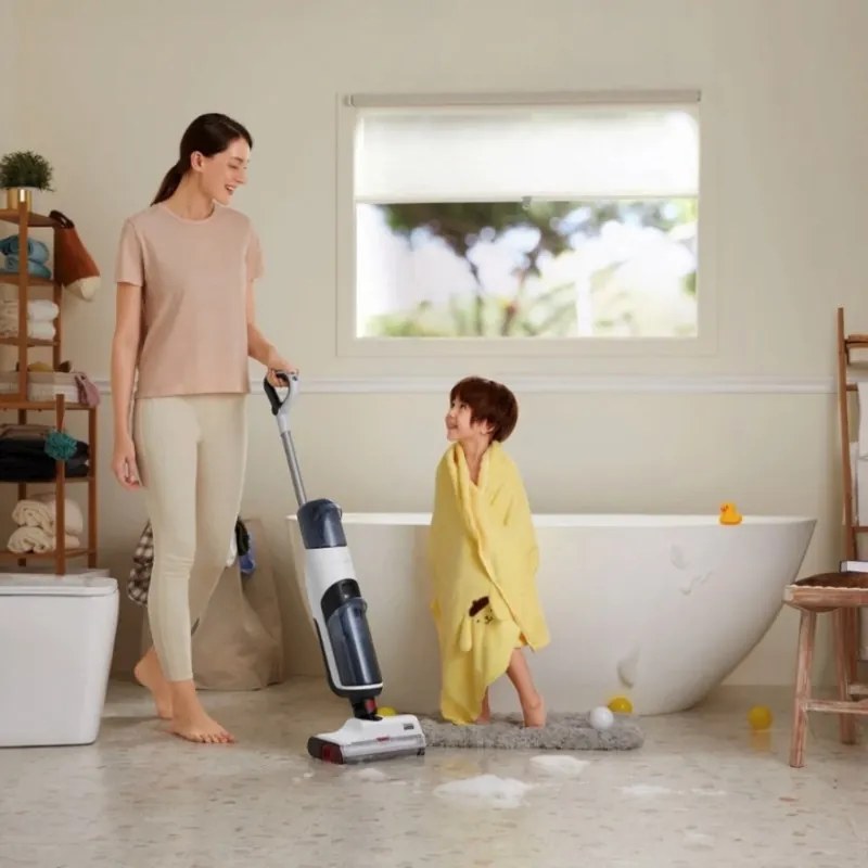 Κάθετη ηλεκτρική σκούπα 5σε1 Roborock Dyad Pro Combo R300002, 17000 Pa, 300 m2, 0,46 l, 4 λειτουργίες, Αυτοκαθαρισμός,, Αυτονομία έως 60 λεπτά, Λευκό