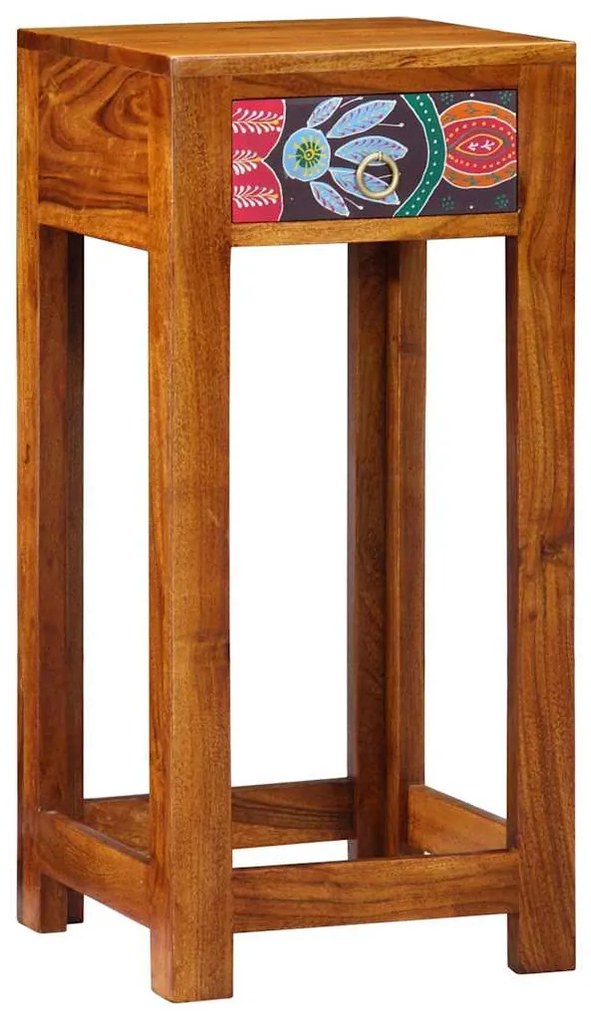 vidaXL Βάση τηλεφώνου Καφέ 35 x 35 x 75 εκ. Μασίφ ξύλο ακακίας