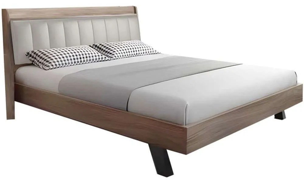 Κρεβάτι Frankly (Για Στρώμα 150x200cm) 072-000092 215x156x98cm Oak-Beige Διπλό