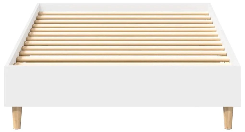 vidaXL Πλαίσιο κρεβατιού χωρίς στρώμα Λευκό 75x190 cm