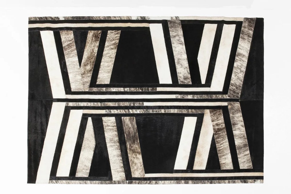 Χαλί Modern Inca Μαύρο-Μπεζ 240x170x1εκ - Μπεζ