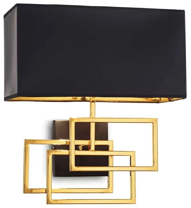 Φωτιστικό Τοίχου-Απλίκα Luxury 201092 35x39x20cm 1xE27 60W Gold-Black Ideal Lux