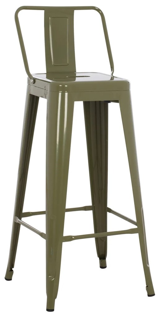 ΣΚΑΜΠΟ BAR ME ΠΛΑΤΗ ΜΕΤΑΛΛΙΚΟ MELITA-PRO HM8643.43 DARK OLIVE GREEN 42x42x100Υεκ. - 0605454 - HM8643.43