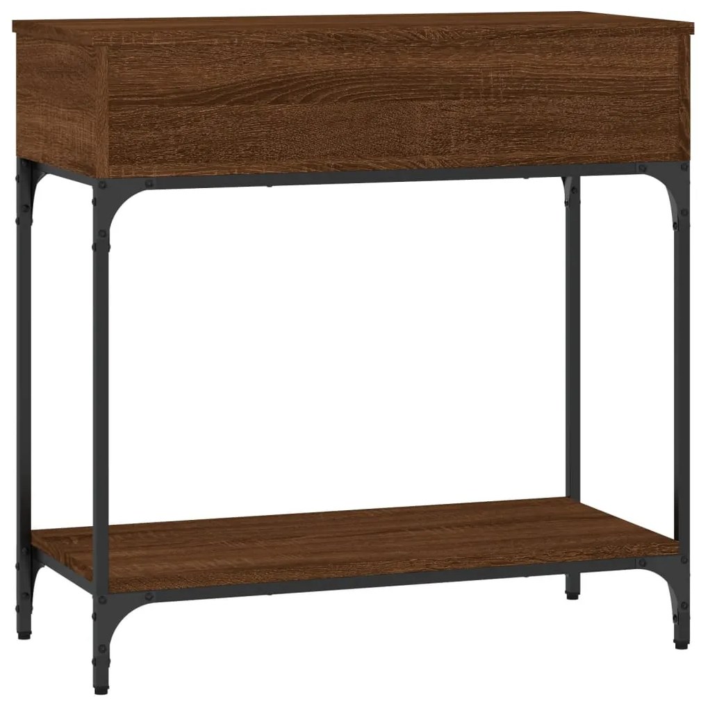 vidaXL Τραπέζι Κονσόλα Καφέ Δρυς 75x34,5x75 εκ. Επεξεργασμένο Ξύλο