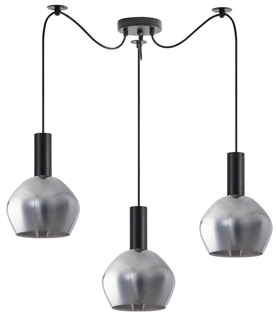 Φωτιστικό Οροφής Τρίφωτο Homelighting 77-8492 Black/White
