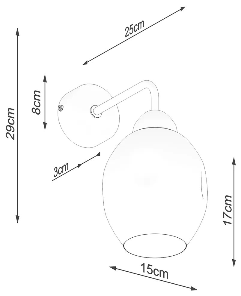 Sollux Φωτιστικό τοίχου Fillan 1,ατσάλι,1xE27/60w