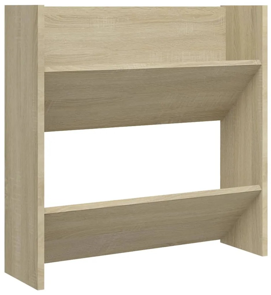 vidaXL Παπουτσοθήκη Τοίχου Sonoma Δρυς 60 x 18 x 60 εκ. Μοριοσανίδα
