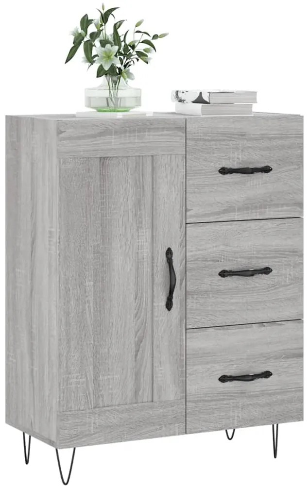 vidaXL Ντουλάπι Γκρι Sonoma 69,5 x 34 x 90 εκ. από Επεξεργασμένο Ξύλο