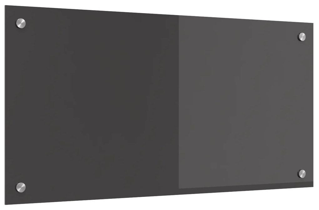 vidaXL Κουζίνα Πίσω τοίχωμα Σκούρο Γκρι 80x40x0,6 εκ Σκληρυμένο Γυαλί