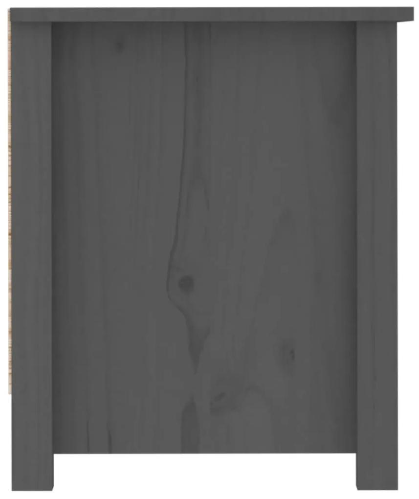 vidaXL Παπουτσοθήκη Γκρί 110 x 38 x 45,5 εκ. από Μασίφ Ξύλο Πεύκου