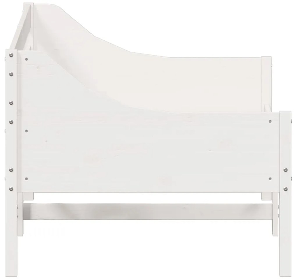 vidaXL Κρεβάτι ημέρας χωρίς στρώμα Λευκό 75x190 cm Στερεό ξύλο πεύκο