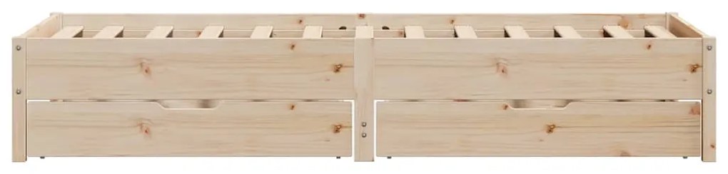 vidaXL Σκελετός Κρεβατιού Χωρίς Στρώμα 100x200 εκ. Μασίφ Πεύκο
