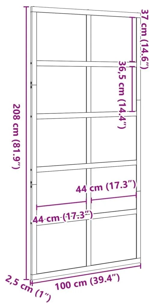 Πόρτα Αχυρώνα Λευκή 100x208 εκ. από Μασίφ Ξύλο Πεύκου - Λευκό