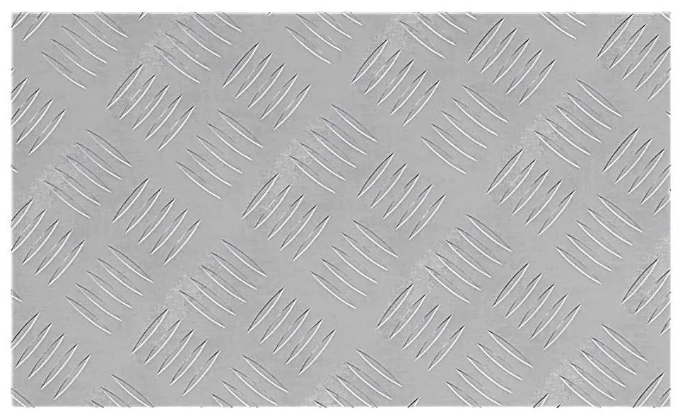 vidaXL Επιφάνειες Καρό 4 pcs Ασημί 50 x 30 cm Αλουμίνιο