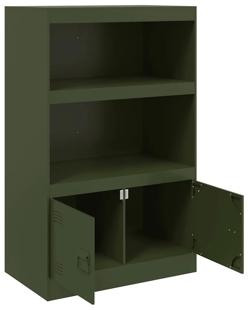 vidaXL Ντουλάπι Πράσινο Λαδί 67x39x107 εκ. από Ατσάλι